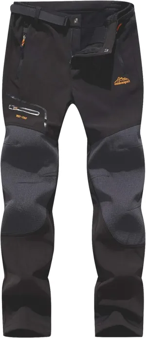 BenBoy Men's Snow Ski Outdoor Waterproof Windproof Fleece Cargo Hiking Pants