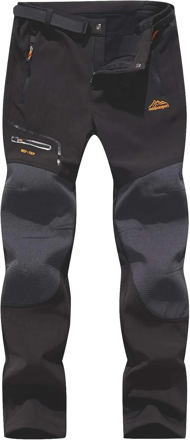 BenBoy Men's Snow Ski Outdoor Waterproof Windproof Fleece Cargo Hiking Pants