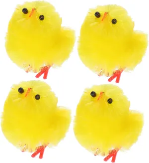 BESPORTBLE 36pcs Plush Mini Chick Figurines Easter Garden Ornament Decoration Simulated Chick for Home Party and Craft Projects for Easter Bonnet Basket Decor