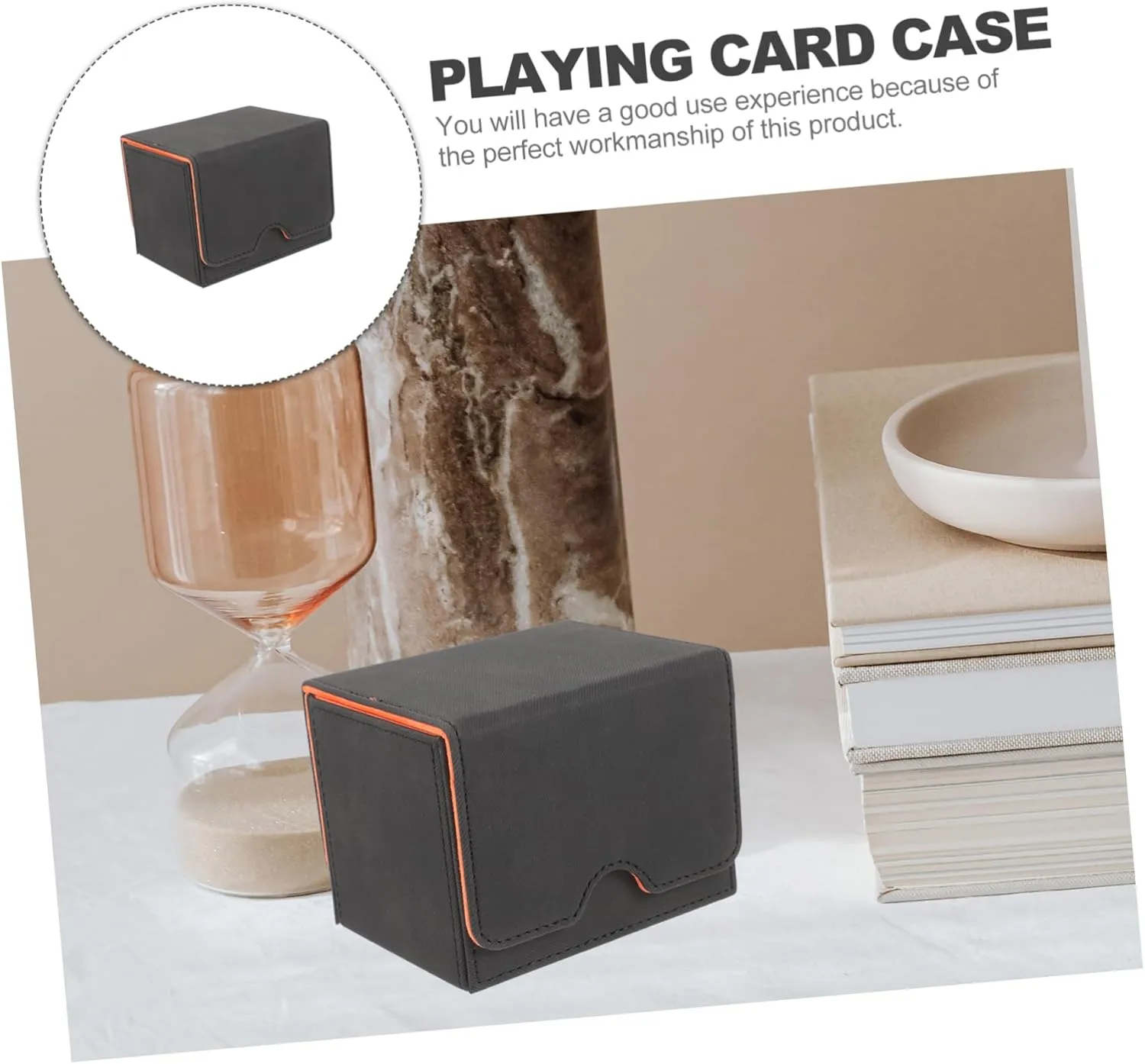 BESPORTBLE Gaming Cards Holder Pu Case for Home Storage Compact Trading Card Box Large Capacity Organizer