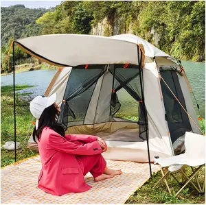 Best Waterproof Tent 4 People Waterproof,Three Seconds to Open Pop Up Tents Light Sturdy Tenting for Family,Outdoor,Hiking and Mountaineering