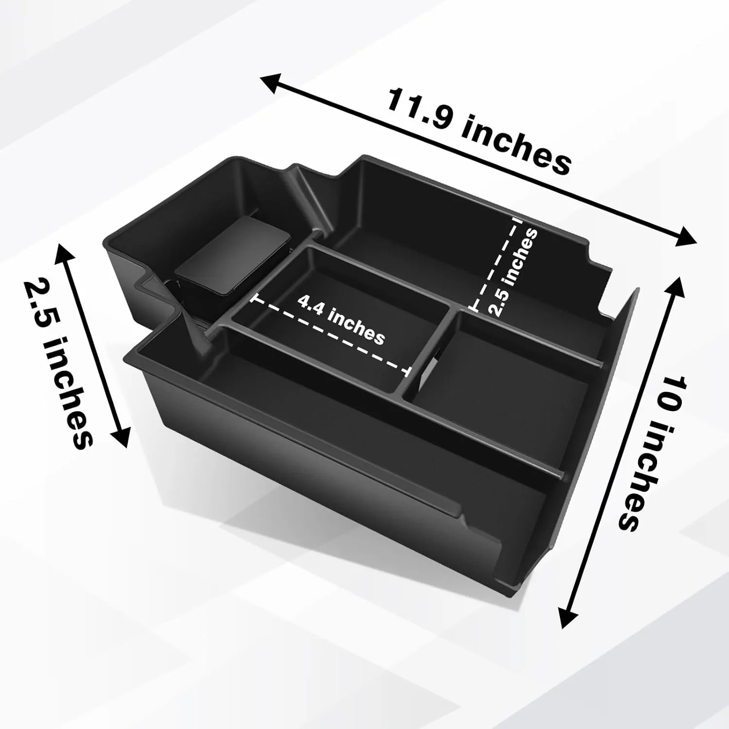 BestEvMod Center Console Organizer Tray Compatible with Chevrolet Silverado EV WT RST LT/Sierra EV 2024 2025 Pickup Armrest Storage Box (Top)
