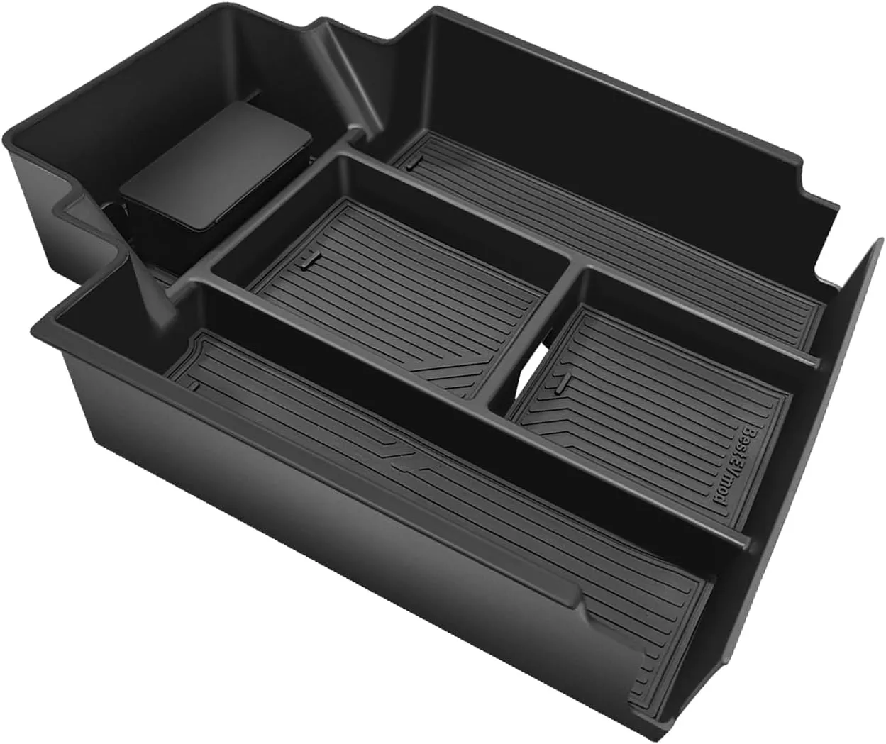 BestEvMod Center Console Organizer Tray Compatible with Chevrolet Silverado EV WT RST LT/Sierra EV 2024 2025 Pickup Armrest Storage Box (Top)