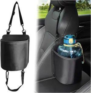 BESULEN Car Seat Side Large Cup Holder, Hanging Storage Bag for Drink Water Bottle Baby Stuff, Multi-Functional Auto Organizer with Waterproof Liner, Universal Car Accessories Road Trip Essentials
