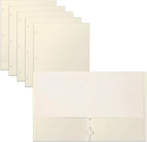 Better Office Products Two Pocket Portfolio Folders, 50-Pack, White, Letter Size Paper Folders, 50 Pieces, White
