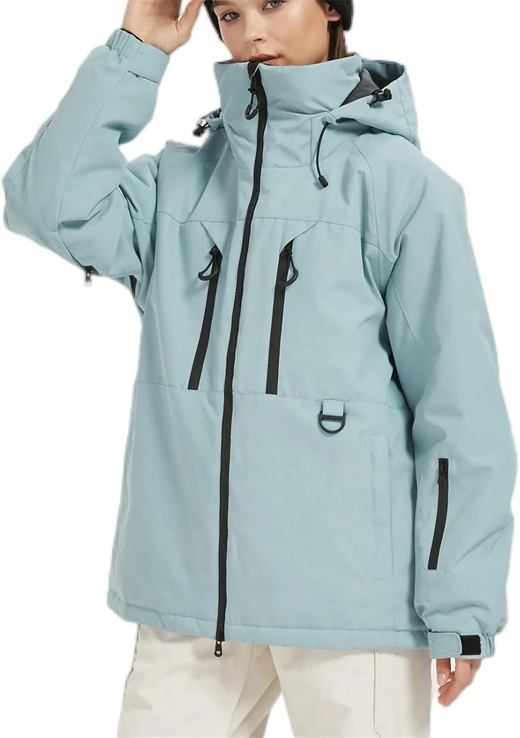 BGX Bluemagic Women's and Men's Waterproof Ski Jacket Warm Winter Snow Coat Mountain Windbreaker Hooded Raincoat Jacket