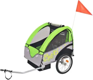Bike Trailers Children Bicycle Trailer, Kids' Jogger Stroller, with Safety Flag, Reflectors, Quick Release Wheels and Bicycle Couple ，Outdoor Steel Frame