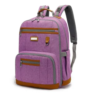 BILLITON MSHI Diaper Bag Backpack for Women Large Capacity Waterproof -Multifunctional with Insulated Pockets for Baby Girl & Boy, Unisex Maternity Travel Bag（Purple）