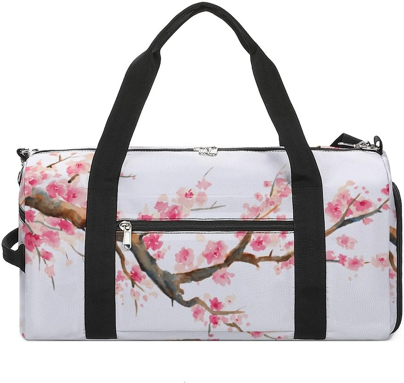 Blue And White Floral Toile Fitness Bag with Large Capacity Backpack And Waterproof Bag