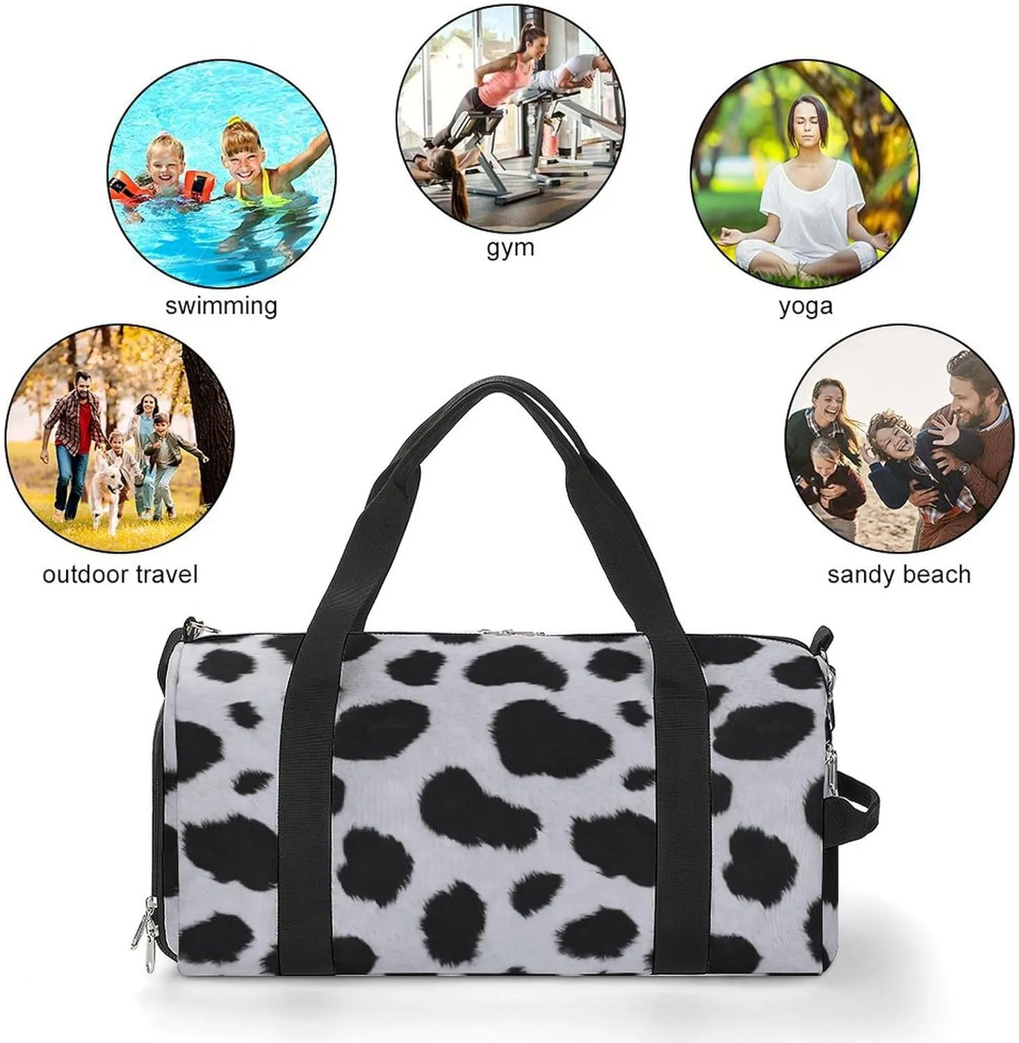 Blue Quaker Parrots Portable Large Capacity Fully Printed Fitness Bag Unisex