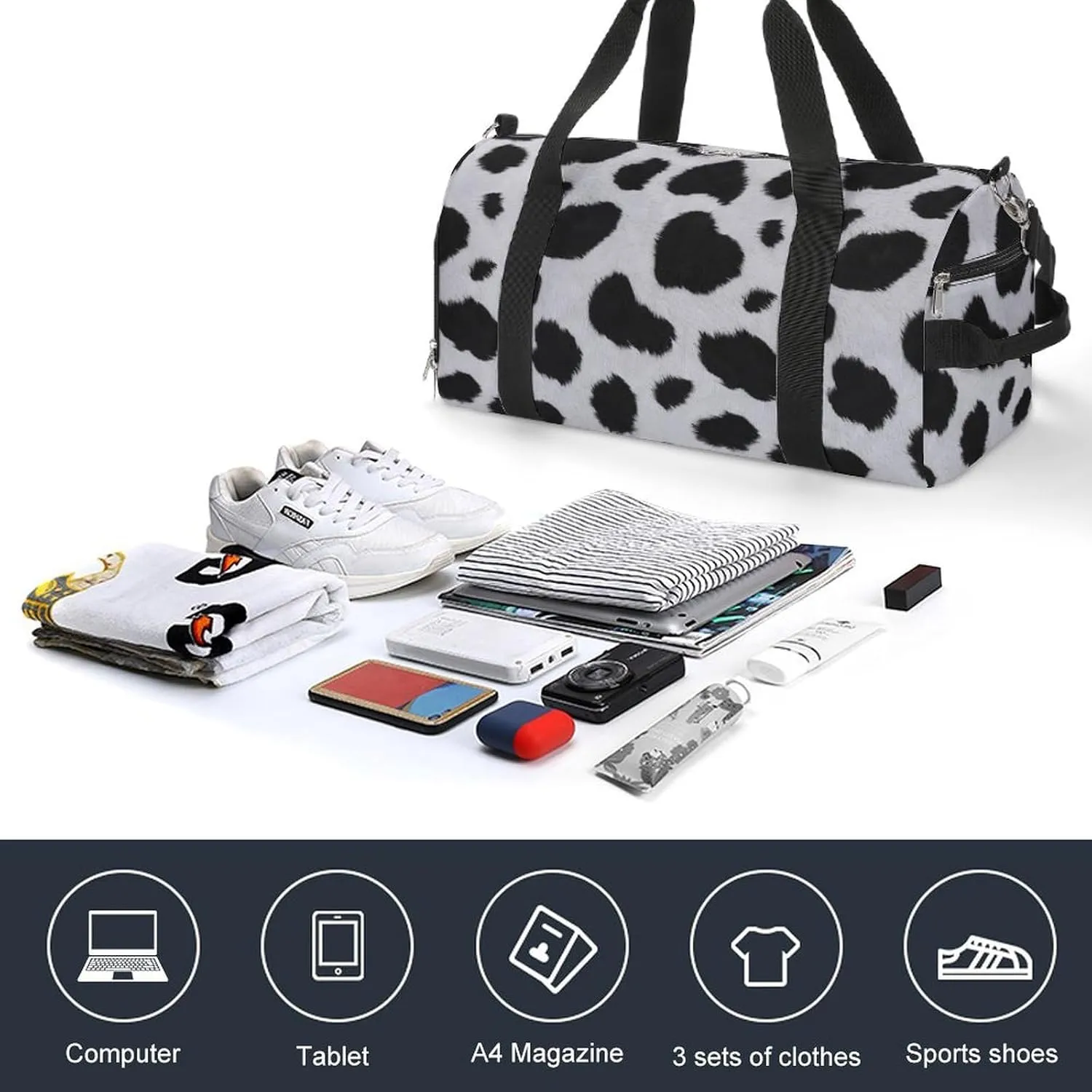 Blue Quaker Parrots Portable Large Capacity Fully Printed Fitness Bag Unisex
