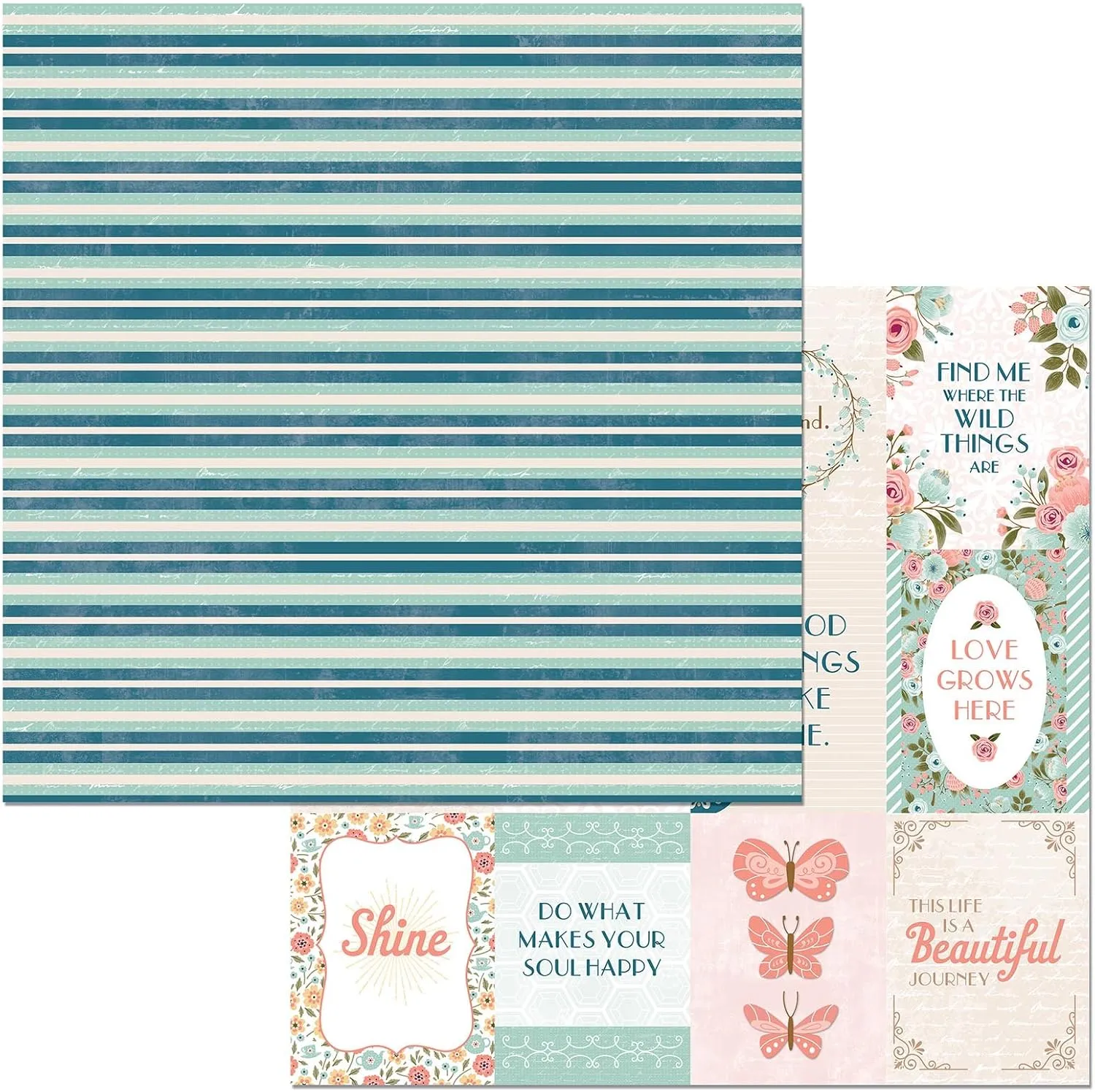 Bo Bunny Time Flies Paper Multi