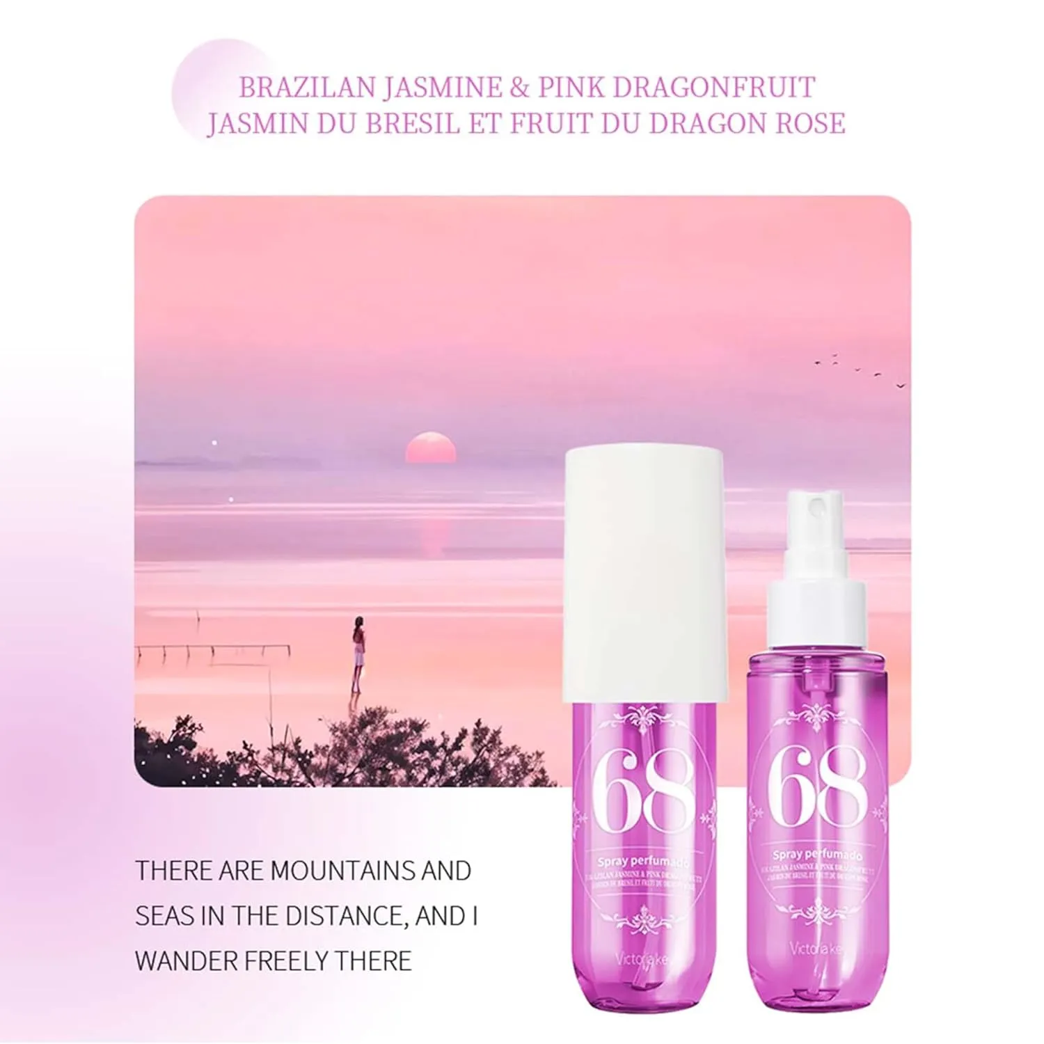 Body Spray for Women, Hair & Body Fragrance Mist, Long Lasting Perfume Spray, Travel Size Womens Fragrance Body Spray