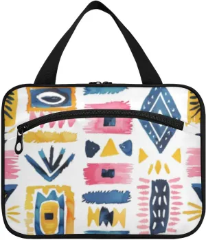 Bohemian Colorful hanging bags for traveling women with hook, designer washable toiletry bag for travel accessories for women gym bolso viajero para mujer L