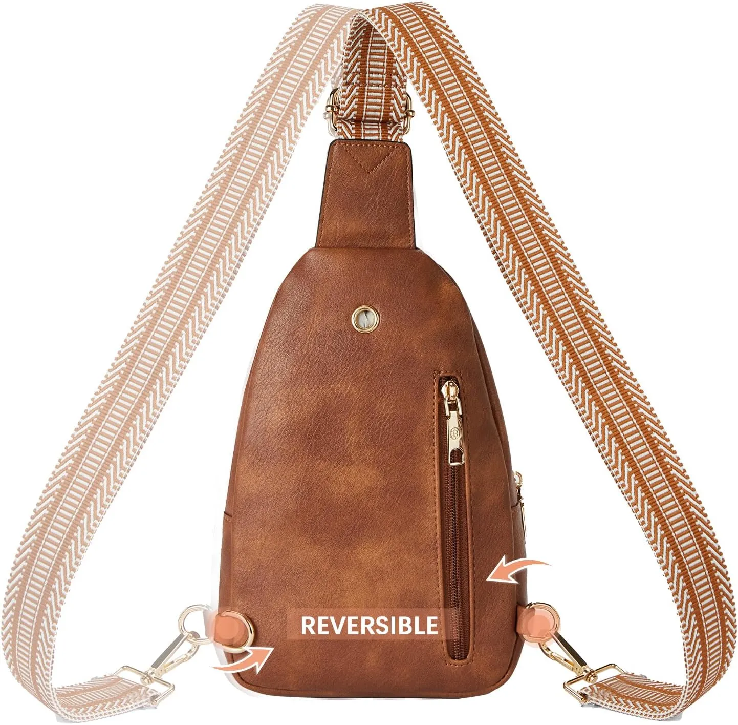 BOSTANTEN Small Sling Bag for Women Leather Crossbody Bags Fanny Pack Chest Bag for Travel
