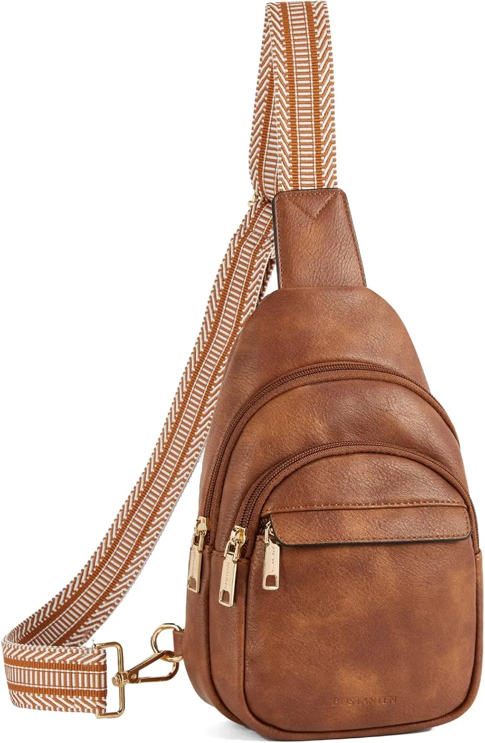 BOSTANTEN Small Sling Bag for Women Leather Crossbody Bags Fanny Pack Chest Bag for Travel