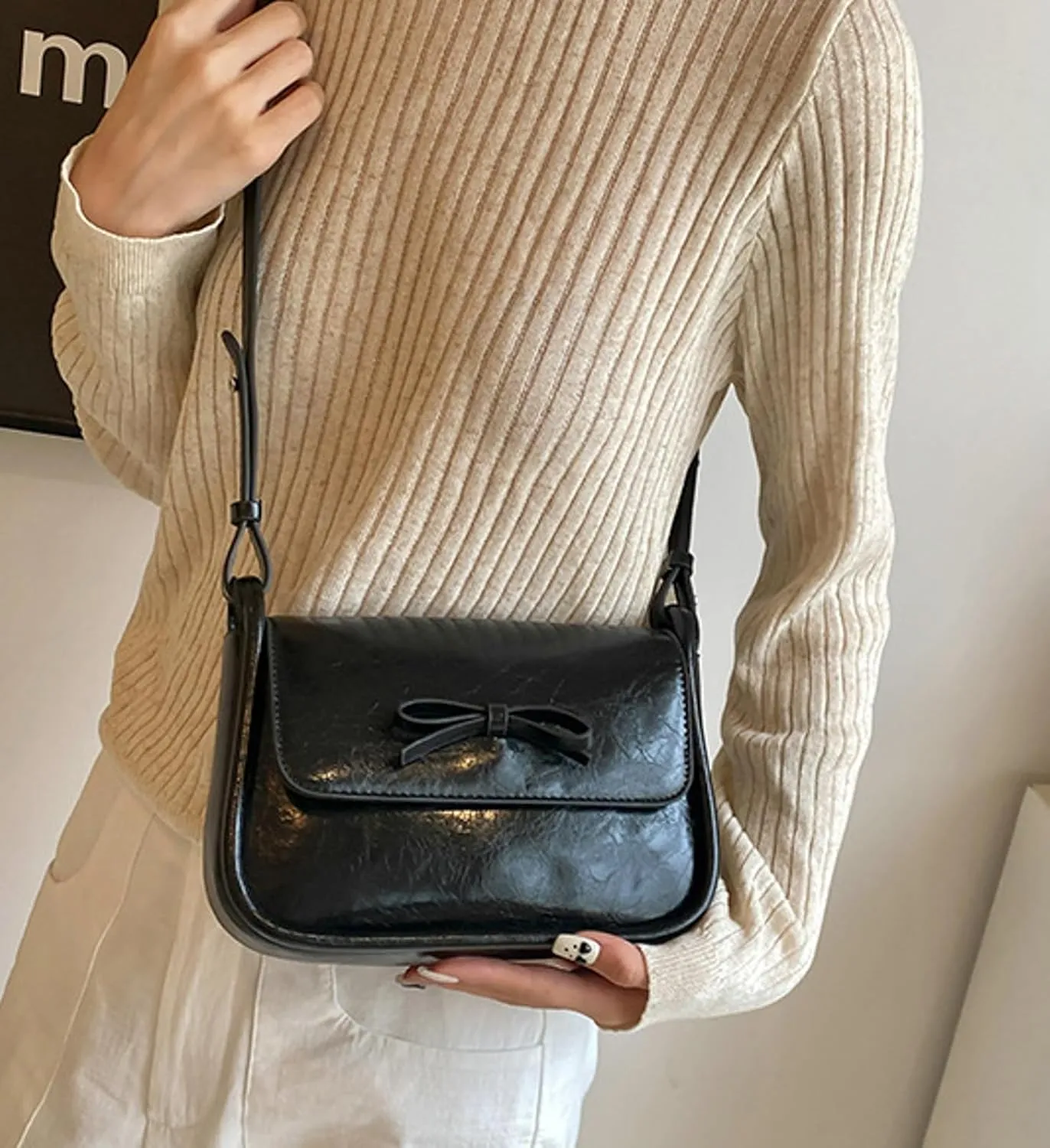 Bow Knot Crossbody Bag Women Trendy Shoulder Bag Versatile 2025 Casual Mini Bag
