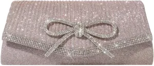 Bow Purse Evening Clutch Purses for Women Formal Wedding Party Prom Envelope Crossbody Bag