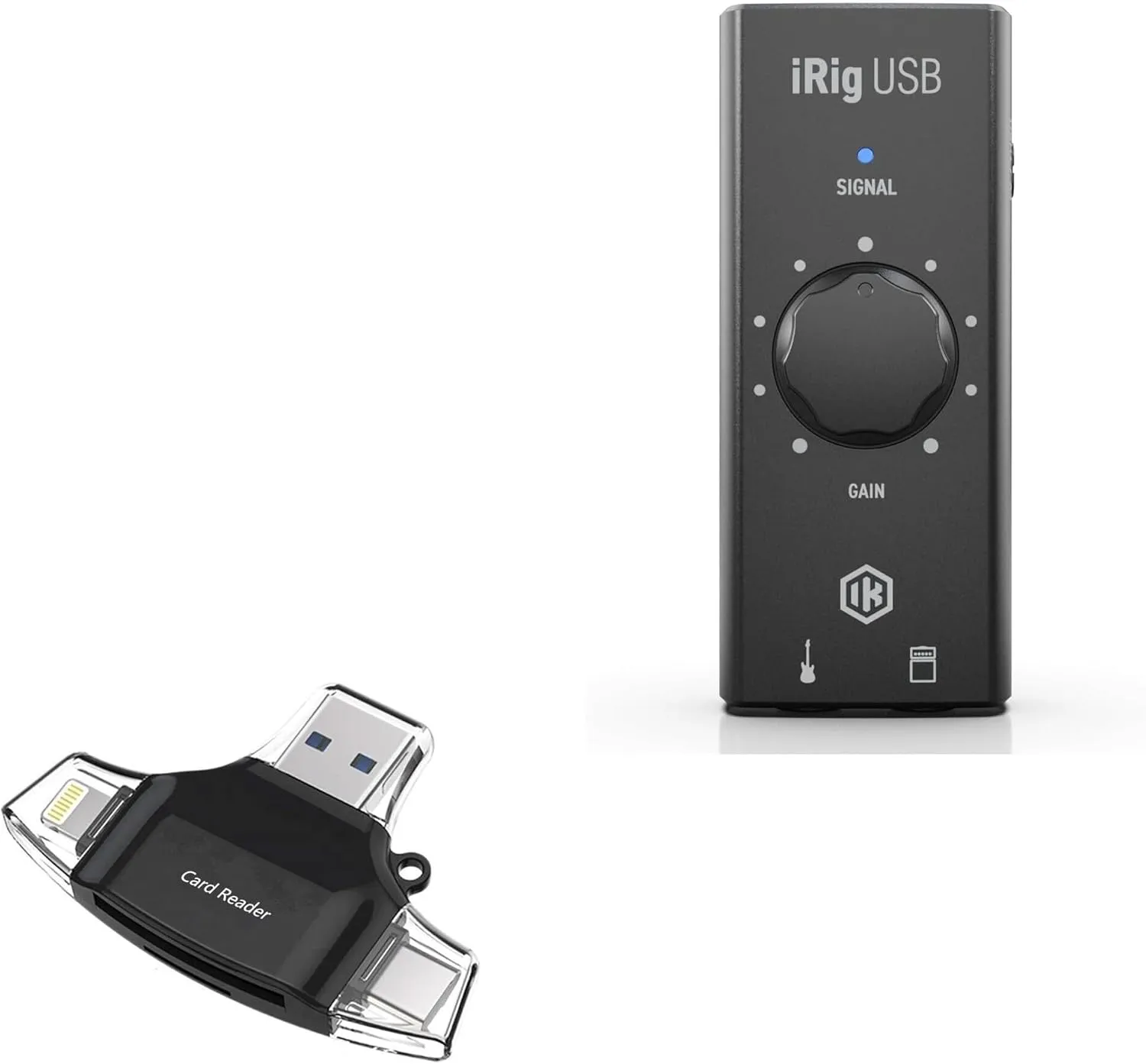 BoxWave Smart Gadget Compatible with IK Multimedia iRig USB - AllReader SD Card Reader, microSD Card Reader SD Compact USB - Jet Black