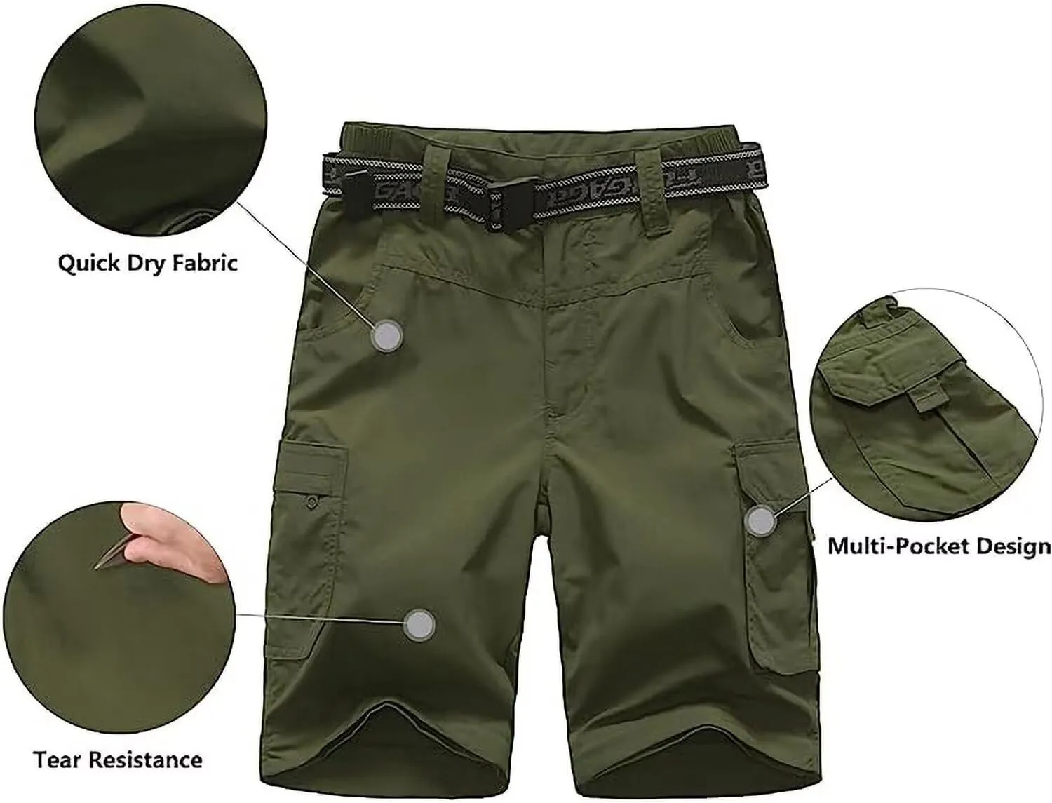 Boy’s Scout Pants Hiking Quick Dry Zip Off Pants Convertible Outdoor Climbing Casual Trouser Kids Youth Cargo Pants