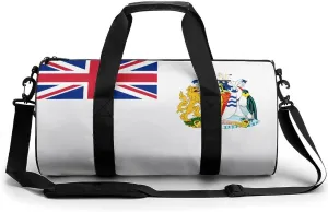 British Antarctic Territory Flag Large Gym Duffel Bag with Wet Pocket for Men Women Travel Workout