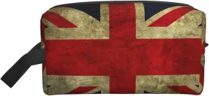 British Flag Print Large Capacity Cosmetic Organizer for Women and Men Portable Travel Makeup Pouch