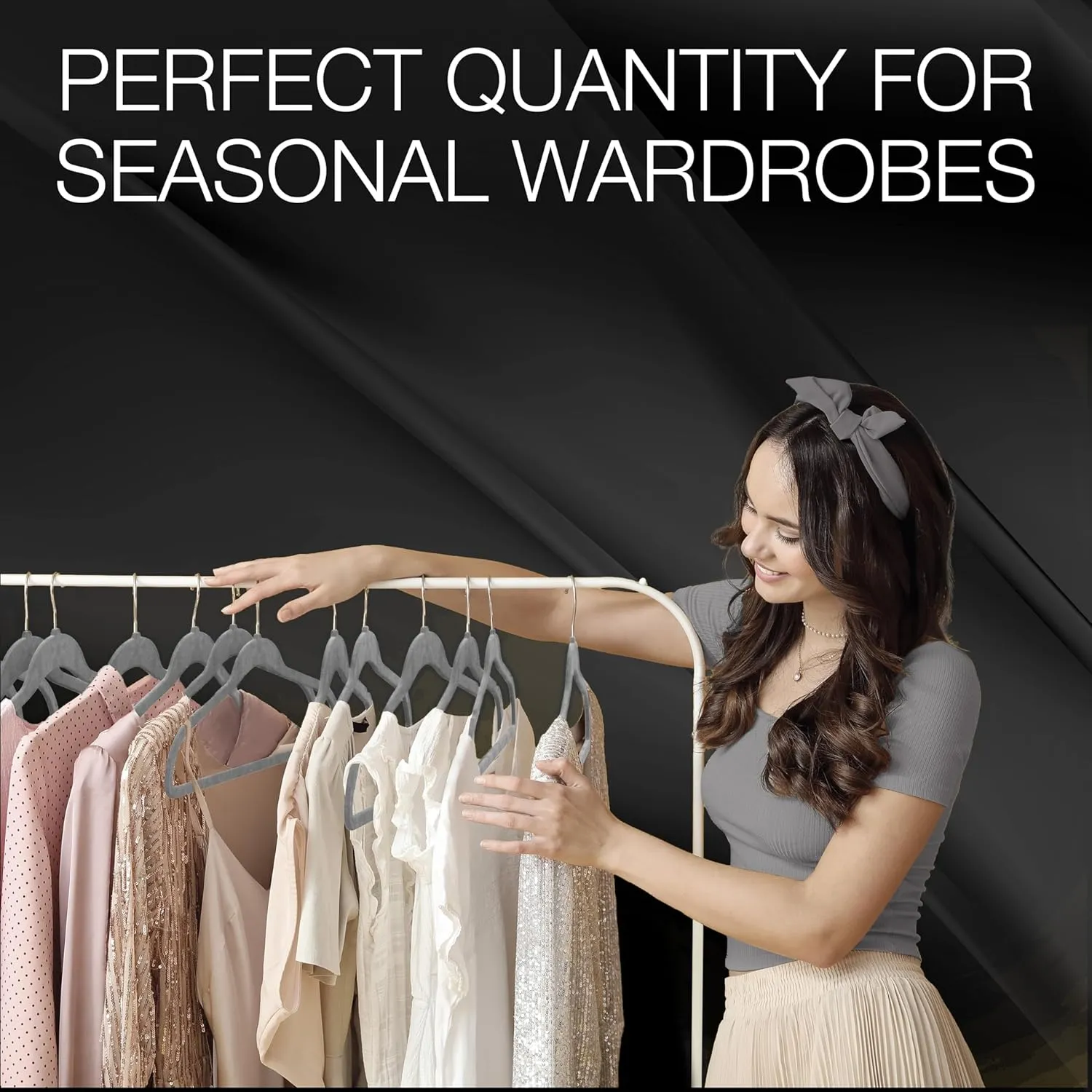 BROOKSTONE, [25 Pack] Velvet Hangers, [Non-Slip] 360° Swivel Hook, Lightweight & Slim, Strong & Durable, Space Saving Design, Heavy Duty, Won’t Stain Fabric