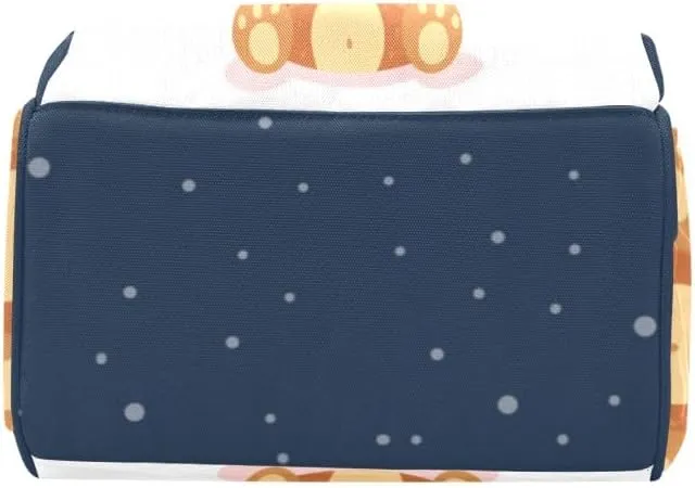 Brown Bear Starry Stars Personalized Diaper Bag Backpack,Custom Name Multi Function Diaper Backpack Baby Nappy Bag Mommy Bag Gift