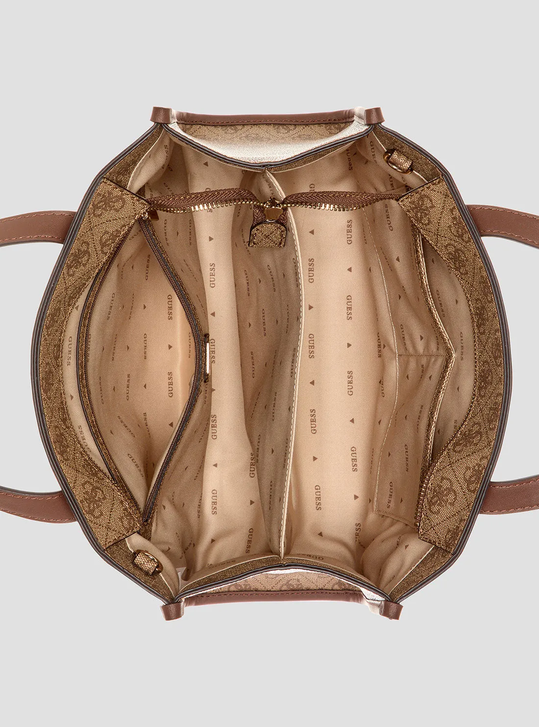 Brown Logo Izzy 2 Tote Bag