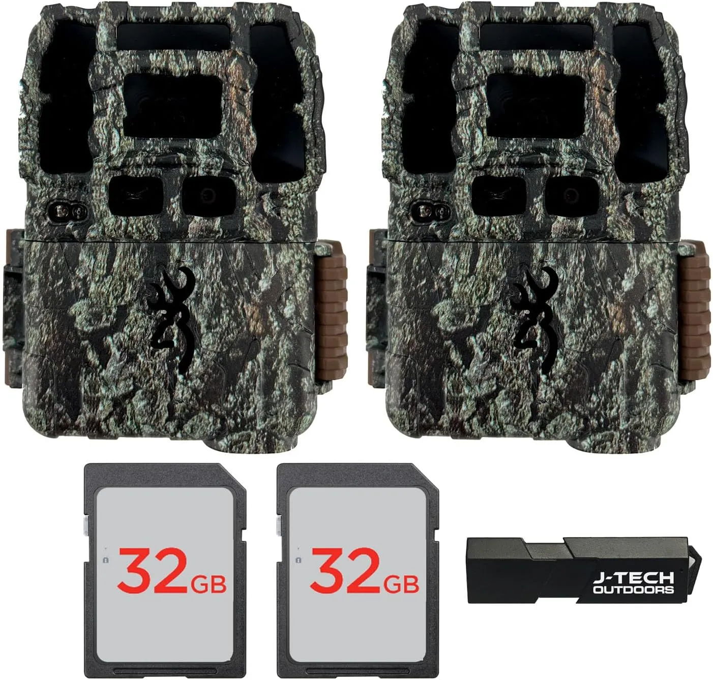 Browning Dark Ops DCL Nano Trail Game Camera Bundle Includes 32GB Memory Card and J-TECH Card Reader (26MP) 2 Pack | BTC6DCLN