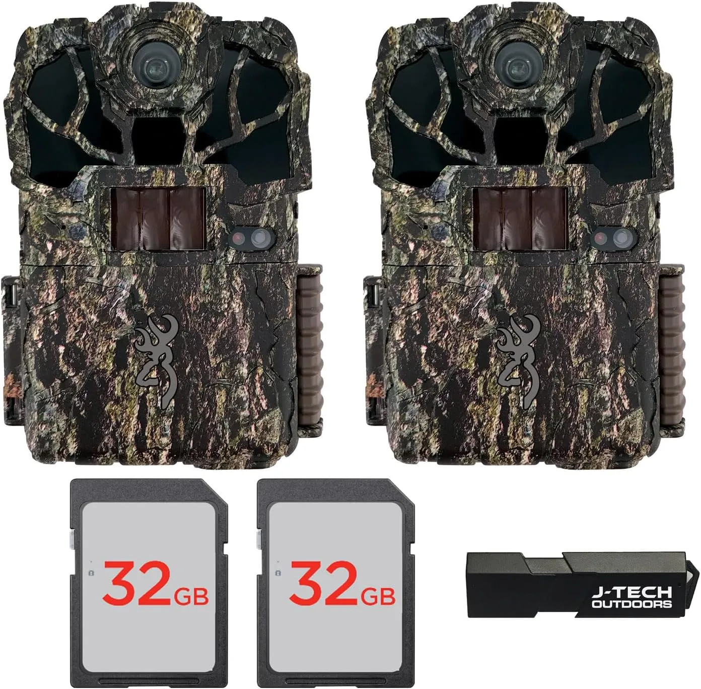 Browning Spec Ops Elite HP5 Trail Game Camera Bundle Includes 32GB Memory Card and J-TECH Card Reader (24MP) 2 Pack | BTC8EHP5
