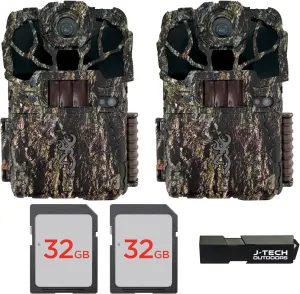 Browning Spec Ops Elite HP5 Trail Game Camera Bundle Includes 32GB Memory Card and J-TECH Card Reader (24MP) 2 Pack | BTC8EHP5