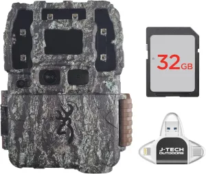 Browning Strike Force Pro DCL Nano Trail Game Camera Bundle Includes 32GB Memory Card and J-TECH USB Memory Card Reader Compatible with iPhone/iPad/Android/PC (26MP) | BTC5DCLN