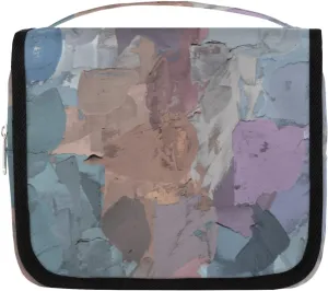 Brushstrokes Painting Cute Hanging Travel Toiletry Bag Cement Style Travel Accessory Essentials,Portable Make Up Cosmetic Bag Toiletry Kit Organizer for Women Men
