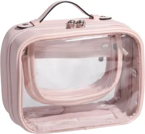 BS-MALL Travel Toiletry Bag - Premium Large Capacity, Multiple Compartments, and Durable Design for Your Daily and Travel Needs PINK