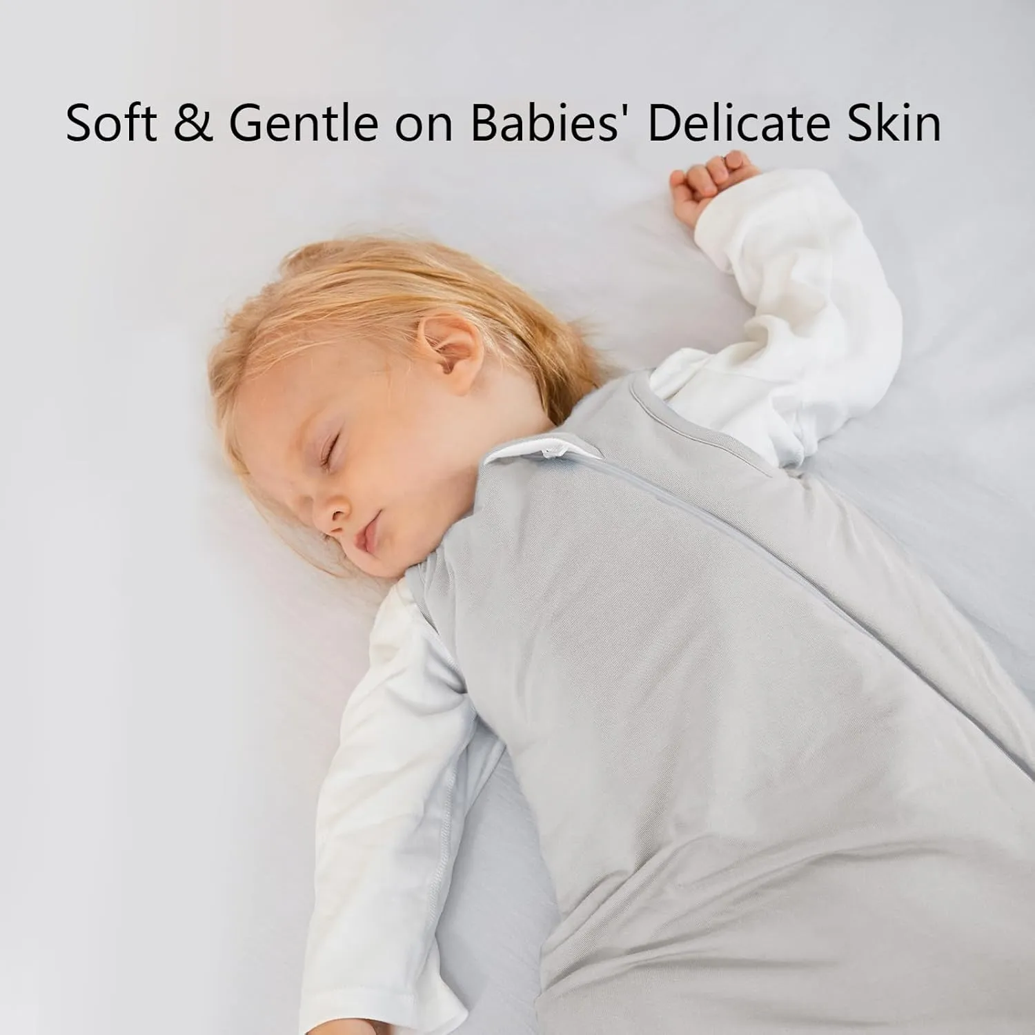 BubblePanda Rayon Made from Bamboo Sleep Sack 2t-3t 0.5 Tog Soft Lightweight Toddler Sleep Sack 24-36 Months for Babies 2-Way Zipper Wearable Blanket Baby 3t