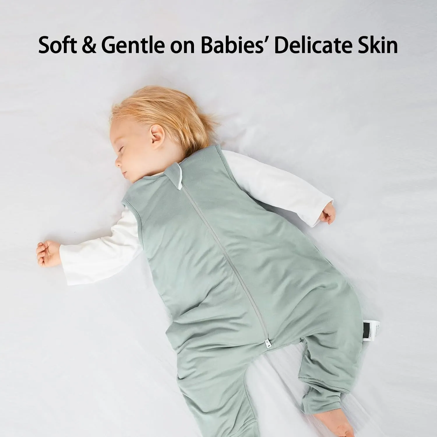 BubblePanda Rayon Made from Bamboo Toddler Sleep Sack with Feet 12-24 Months 0.5 Tog Ultra Soft Toddler Sleeping Sack 1t-2t Baby Sleep Bag Walker Wearable Blanket with Legs 2-Way Zipper Lightweight
