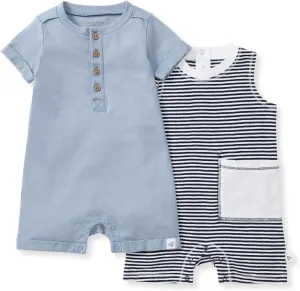 Burt's Bees Baby baby-boys Romper Jumpsuit, 100% Organic Cotton One-piece CoverallBaby and Toddler Layette Set