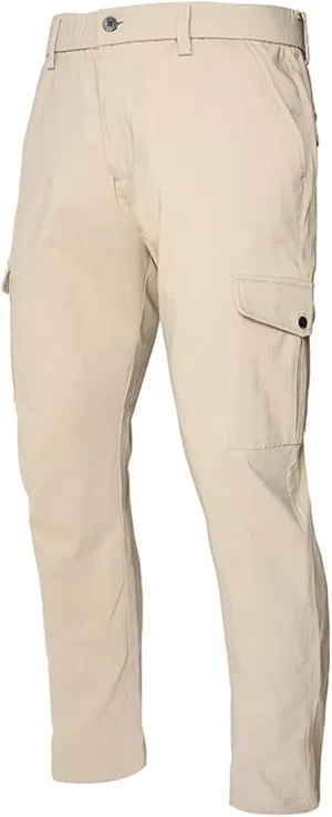 Business Casual Pants for Men Slim Fit Buttoned Multi-Pocket Straight Leg Hiking Pants Straight Work Cargo Pants