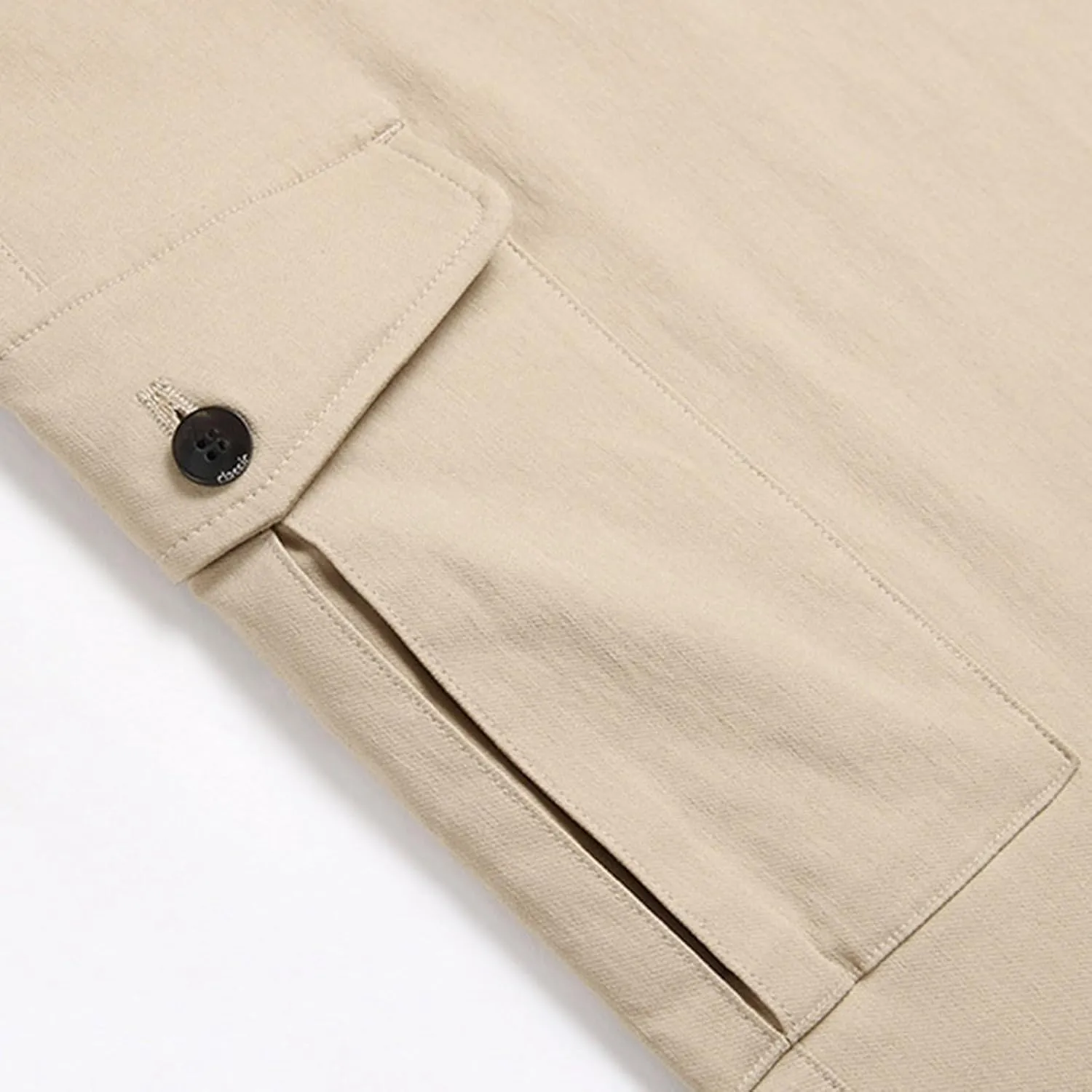Business Casual Pants for Men Slim Fit Buttoned Multi-Pocket Straight Leg Hiking Pants Straight Work Cargo Pants