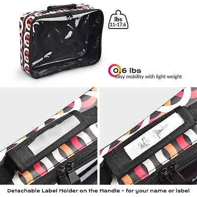 Byootique Makeup Travel Toiletry Bag Train Case Clear Portable Cosmetic