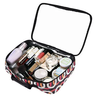 Byootique Makeup Travel Toiletry Bag Train Case Clear Portable Cosmetic