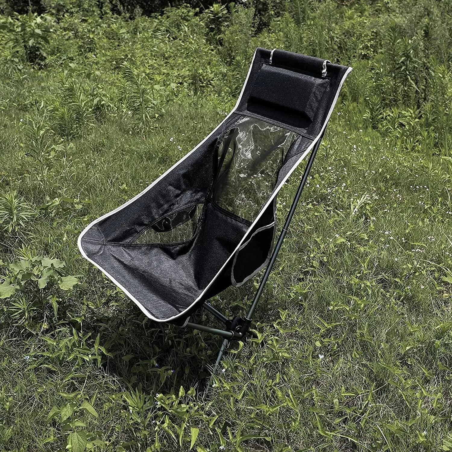 Camping Chair Folding Chair Portable Chair Outdoor High Back Camping Chair Portable Folding Seat with Mesh Backrest Camping Fishing Stool with Quilted Pillow Camping Chairs for Adults