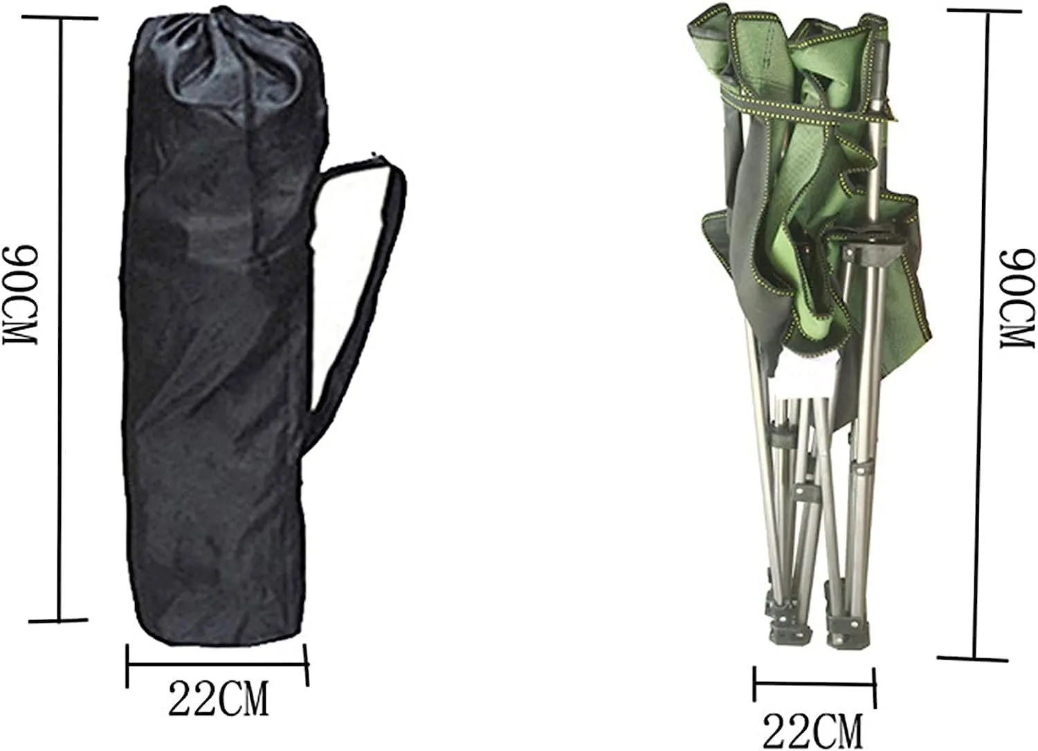 Camping Chair Folding Chairs Lawn Chairs Camping Lounge Chair Portable Reclining Camping Chair Folding Seat With Footrest With Headrest Storage Bag Folding Chair Camp Chair Moon Chair ( Color : Green