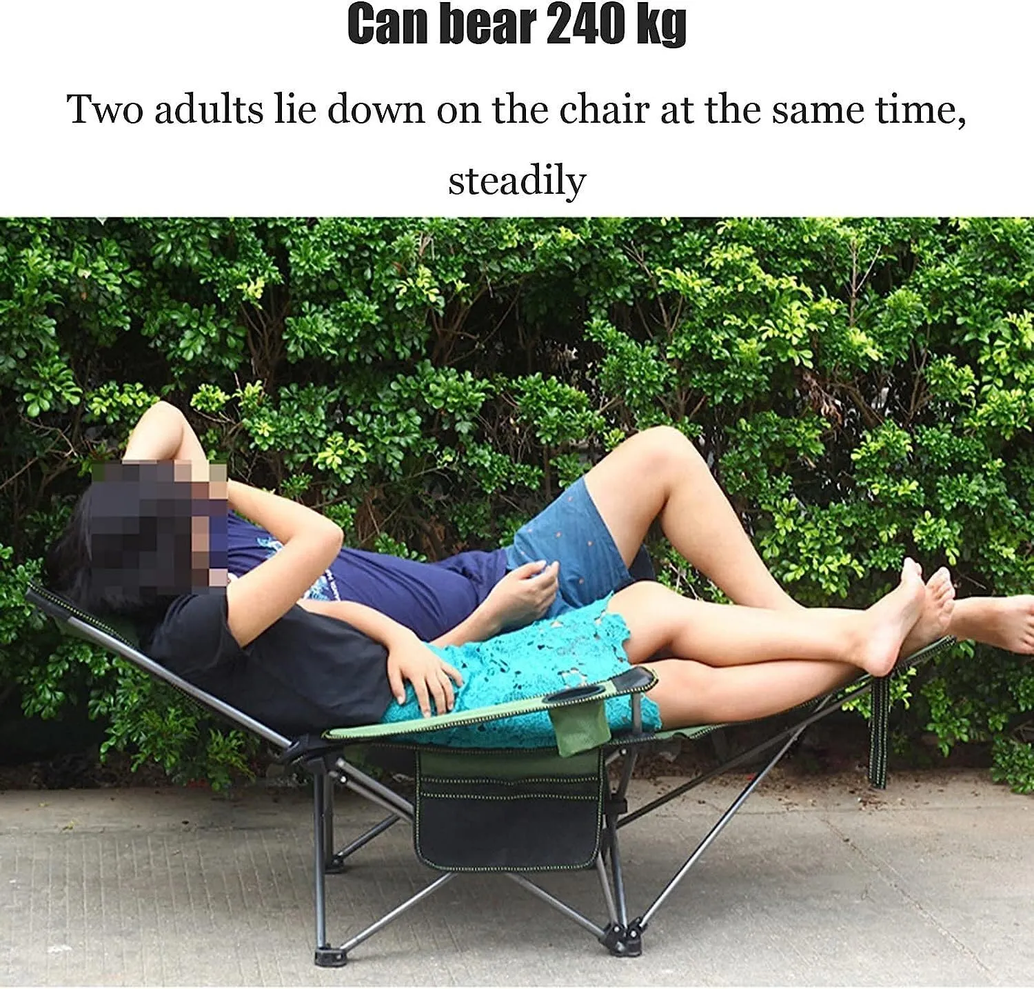 Camping Chair Folding Chairs Lawn Chairs Camping Lounge Chair Portable Reclining Camping Chair Folding Seat With Footrest With Headrest Storage Bag Folding Chair Camp Chair Moon Chair ( Color : Green