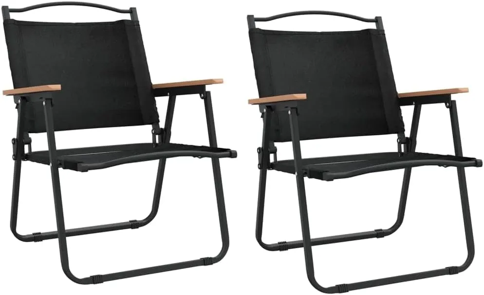 Camping Chairs 2 Pack - Portable Foldable Outdoor Chairs with Oxford Fabric & Steel Frame for Beach, Patio, Picnic & Camping