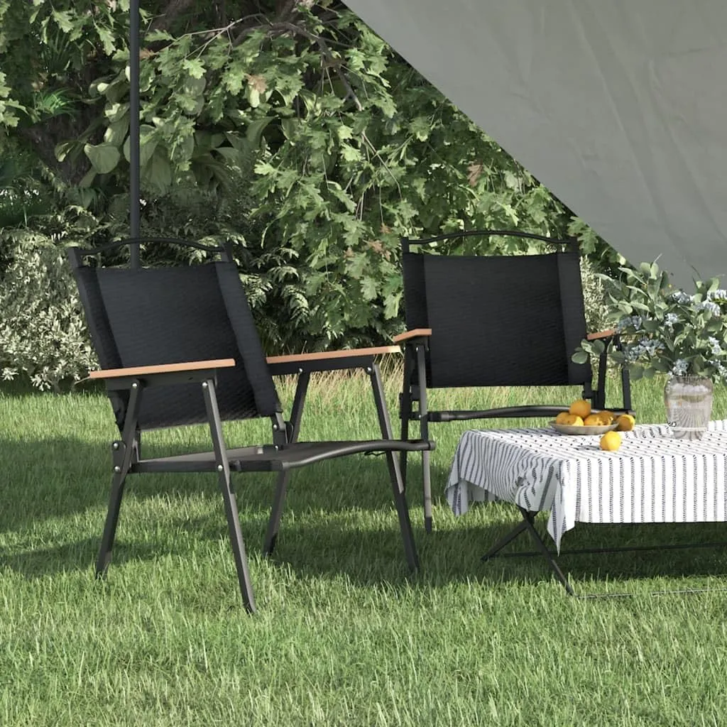 Camping Chairs 2 Pack - Portable Foldable Outdoor Chairs with Oxford Fabric & Steel Frame for Beach, Patio, Picnic & Camping