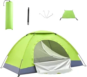 Camping Tent, 1 Person/2 Person Tent Lightweight Dome Tent Portable Backpacking Tent for Outdoor Camping Hiking(2 Person Green)