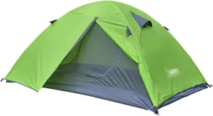 Camping Tents, Backpacking Tent 2 Person Aluminum Pole Lightweight Camping Tent Double Layer Portable Handbag for Hiking Travelling (Color : Green)