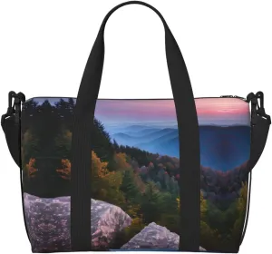 Canadian Smokey Mountain Cliff Travel Bags, Weekender Carry On For Women, Sports Gym Bag, Workout Duffel Bag,Overnight